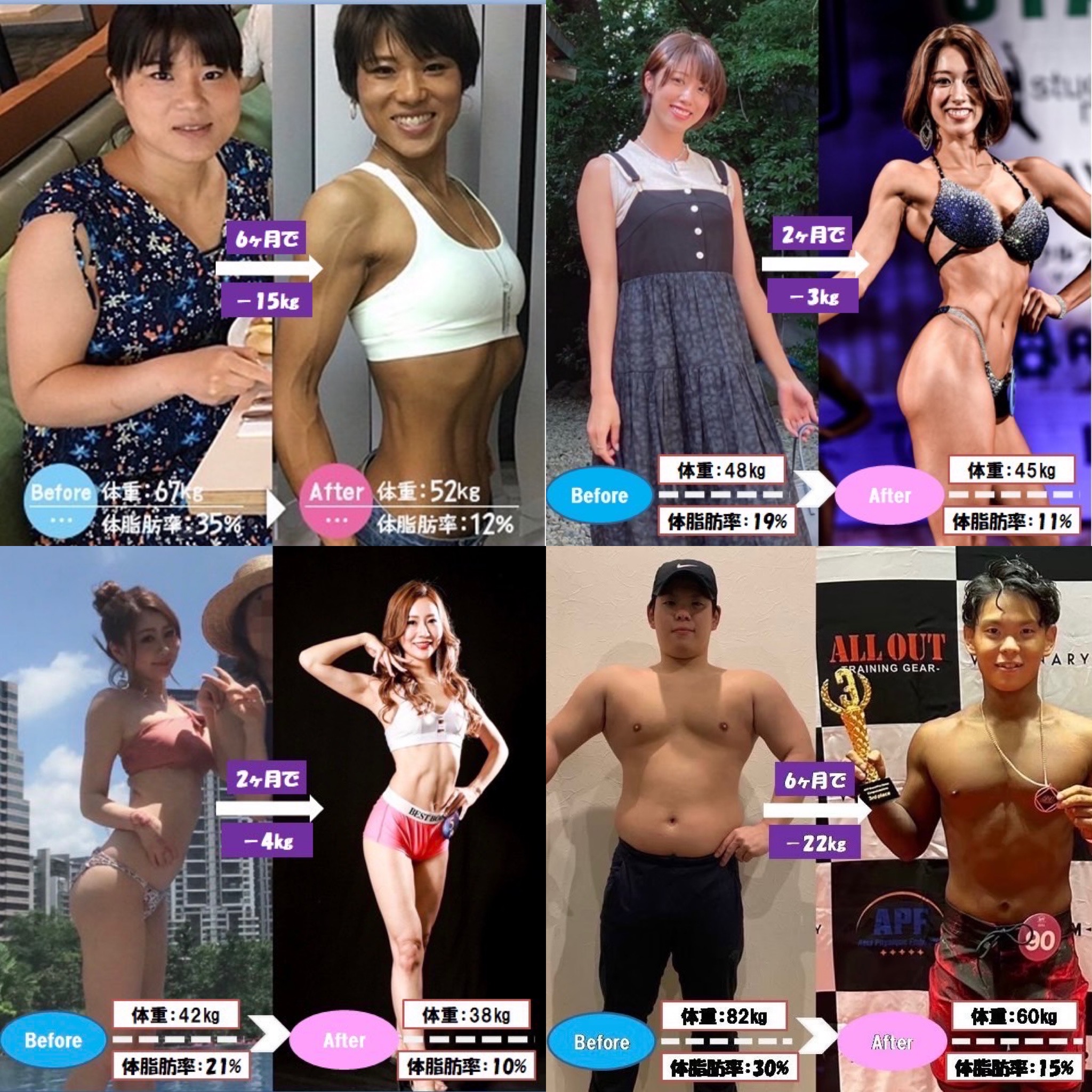 劇的なボディメイク成功例