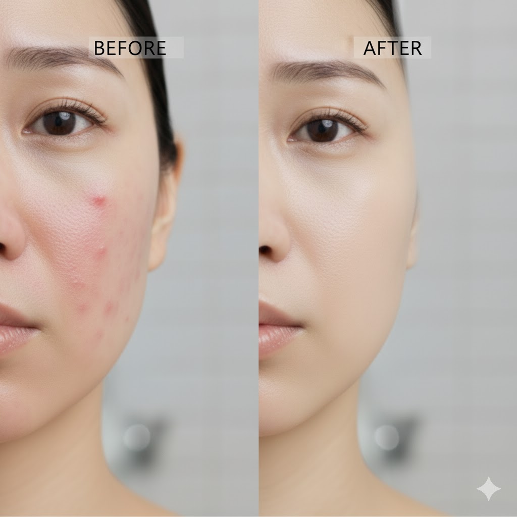 ニキビ・吹き出物のビフォーアフター