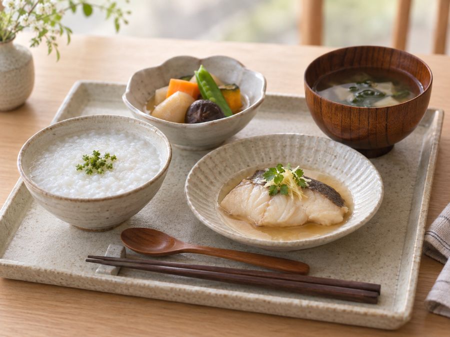 やわらかく仕上げた食事
