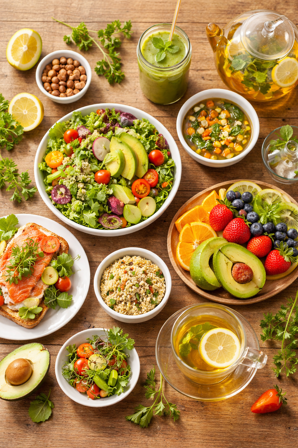 新鮮な野菜とフルーツ